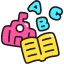 School Learning Icon from Stickies Colors Set