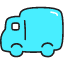 Deliver Truck Icon from Stickies Colors Set