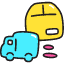 Package Deliver Icon from Stickies Colors Set