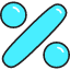Percent Sale Icon from Stickies Colors Set