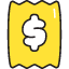 Reciept 1 Icon from Stickies Colors Set
