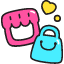 Shopping Lover Icon from Stickies Colors Set