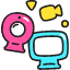 Computer Webcam Icon from Stickies Colors Set