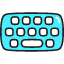 Device Keyboard Icon from Stickies Colors Set