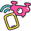Drone Tablet Control Icon from Stickies Colors Set