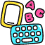 Tablet Keyboard Icon from Stickies Colors Set