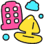 Beach Resort Icon from Stickies Colors Set