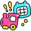 Train Booking Date Icon from Stickies Colors Set