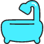 Bathtub Icon from Stickies Colors Set