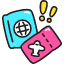 Boarding Document Icon from Stickies Colors Set