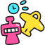 Depature Time Icon from Stickies Colors Set