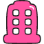 Hotel Building Icon from Stickies Colors Set
