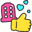 Hotel Rating Icon from Stickies Colors Set