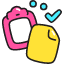 Checklist Document Icon from Stickies Colors Set