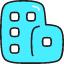 Office Building Icon from Stickies Colors Set