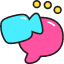 Video Conversation Icon from Stickies Colors Set