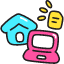 Work From Home Icon from Stickies Colors Set