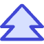 Double Tailless Triangle Arrow Up Icon from Core Duo Set