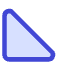 Tailless Triangle Arrow Bottom Left Icon from Core Duo Set