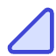 Tailless Triangle Arrow Bottom Right Icon from Core Duo Set