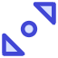 Tailless Triangle Arrow Diagonal Scroll 1 Icon from Core Duo Set