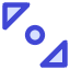 Tailless Triangle Arrow Diagonal Scroll 2 Icon from Core Duo Set
