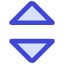 Tailless Triangle Arrow Expand Vertical Icon from Core Duo Set