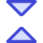 Tailless Triangle Arrow Shrink Vertical Icon from Core Duo Set