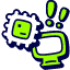 Computer Microchip Icon from Stickies Duo Set