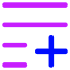 List Add Icon from Core Neon Set