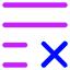 List Cross Icon from Core Neon Set
