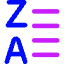 List Z To A Icon from Core Neon Set