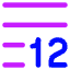 Word Count Icon from Core Neon Set