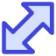 Thick Arrow Diagonal 1 Icon from Core Duo Set