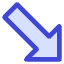 Thick Arrow Diagonal Bottom Right Icon from Core Duo Set