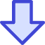 Thick Arrow Down Large Icon from Core Duo Set