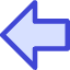 Thick Arrow Left Large Icon from Core Duo Set