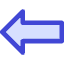 Thick Arrow Left Icon from Core Duo Set