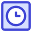 Square Clock Icon from Core Duo Set