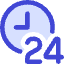Time 24 Hours Icon from Core Duo Set