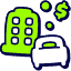 Hotel Room Price Icon from Stickies Duo Set