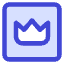 Crown Square Icon from Core Duo Set