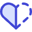 Half Heart Icon from Core Duo Set