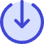 Arrow Download Receive Icon from Core Duo Set