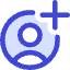 Account Circle Add Icon from Core Duo Set
