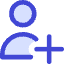User Add Plus Icon from Core Duo Set