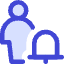 User Full Body Alert Bell Icon from Core Duo Set