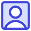 User Square Single Icon from Core Duo Set