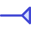 End Point Inverted Triangle Icon from Core Duo Set
