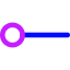 Line Start Circle Icon from Core Neon Set